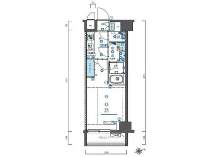 LEXE綾瀬(1K/3階)の間取り写真
