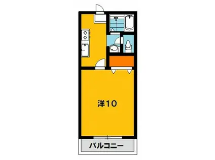 メゾンロイヤルつるた(1K/4階)の間取り写真