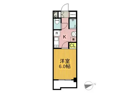 SSビル(1K/4階)の間取り写真