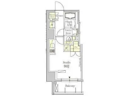 パークアクシス秋葉原イースト(ワンルーム/6階)の間取り写真