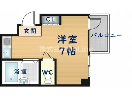 エスポアール春日I(ワンルーム/3階)の間取り写真