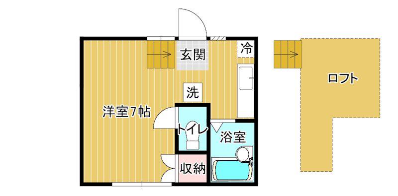 マノワール本町(ワンルーム/2階)の間取り写真