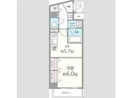 MID VILLAGE 妙(1DK/3階)の間取り写真