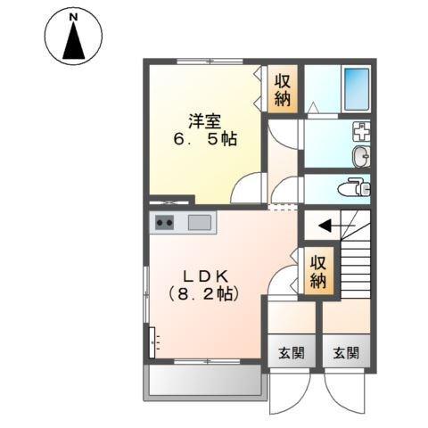 メゾンミルキーウェイII(1LDK/1階)の間取り写真