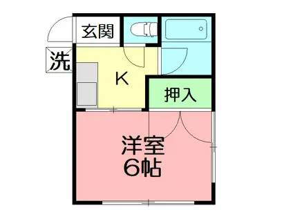 トヨダコーポ(1K/2階)の間取り写真