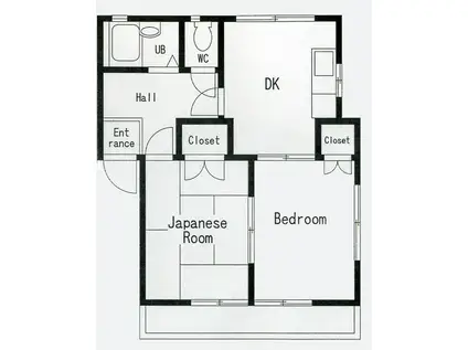 メゾン八瀬(2DK/1階)の間取り写真