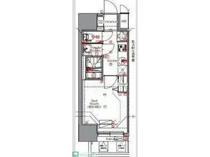 MAXIV名古屋上前津(1K/8階)の間取り写真