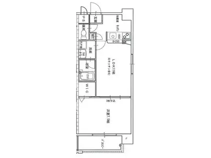 サウス IN 西市(1LDK/2階)の間取り写真