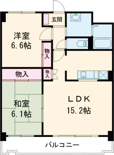 コンフォート桑名(2LDK/3階)の間取り写真
