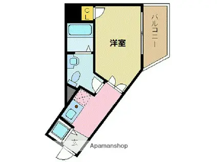 ダイナコート六本松V(1K/4階)の間取り写真