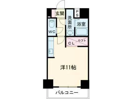 ロゼリア(ワンルーム/1階)の間取り写真