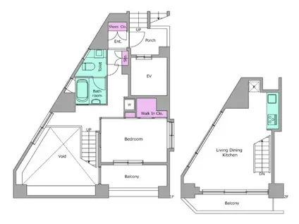 レジディア恵比寿III旧ベルファース恵比寿(1SLDK/9階)の間取り写真