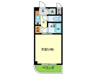 パインテール御影(1K/2階)の間取り写真