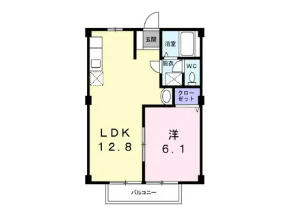 メゾン・ラ・ボヌ-ルVI(1LDK/1階)の間取り写真