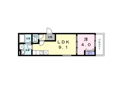 グランレガート(1LDK/2階)の間取り写真