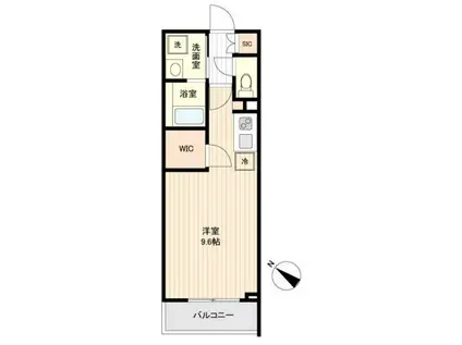 LIVE GEO下丸子(1K/1階)の間取り写真