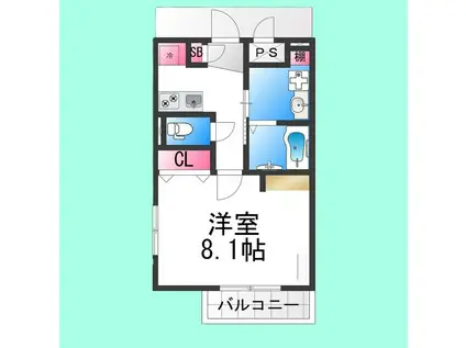 エヌエムサンカンテセット(1K/3階)の間取り写真