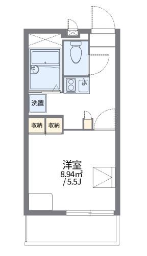 レオパレス新在家(1K/3階)の間取り写真