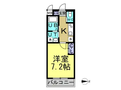 A・CITY半田旭町(1K/1階)の間取り写真