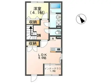 グランシャリオ(1LDK/2階)の間取り写真