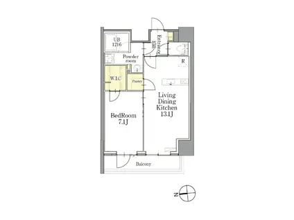 CLASSEUM仙台新寺通(1LDK/8階)の間取り写真