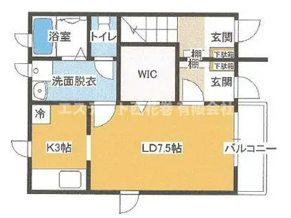 ラフィーナ(1K/1階)の間取り写真