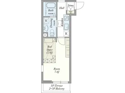 MY STYLE VINTAGE 高円寺(1K/3階)の間取り写真
