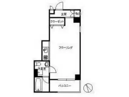 ティグレ2000(ワンルーム/3階)の間取り写真