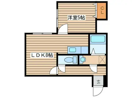 ハイム東環駅(1LDK/4階)の間取り写真