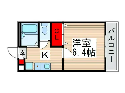 リリックコート梅田(1K/1階)の間取り写真