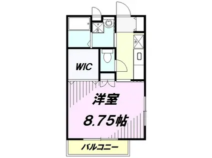 コスモスII(1K/1階)の間取り写真