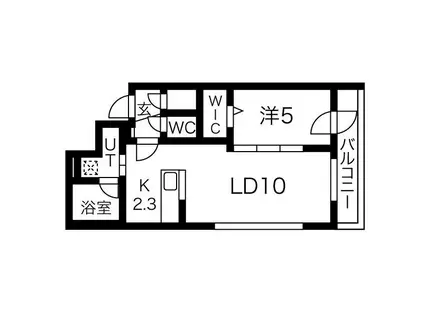 ディオクラシスN19(1LDK/4階)の間取り写真