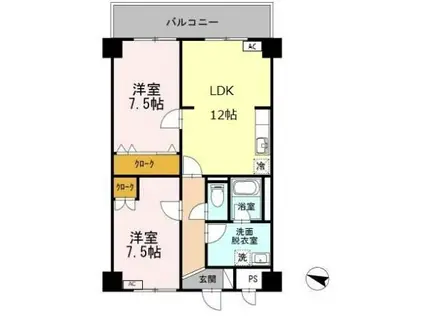 ラ・プランタン(2LDK/3階)の間取り写真