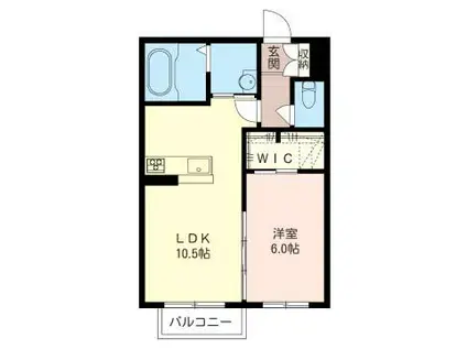 イルシオン(1LDK/1階)の間取り写真