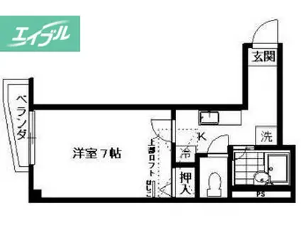 アドヴァンス南方(1K/3階)の間取り写真