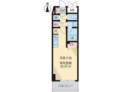 パルティール(ワンルーム/5階)の間取り写真