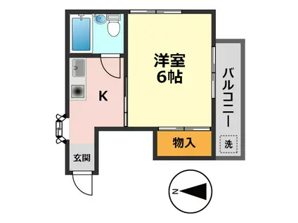 コーポ田中(1K/3階)の間取り写真