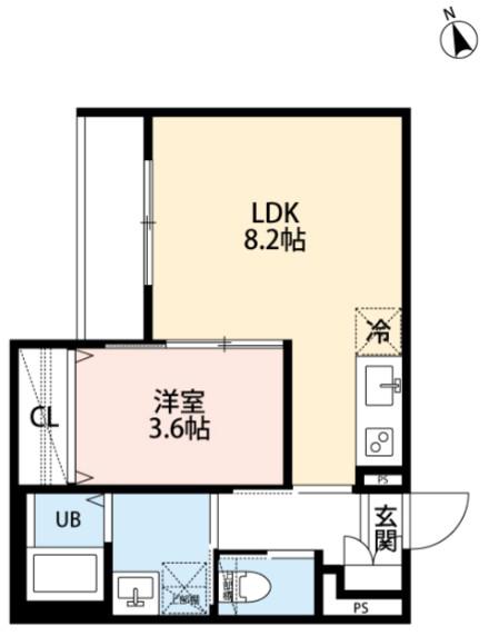 ベルタ検見川(1LDK/3階)の間取り写真