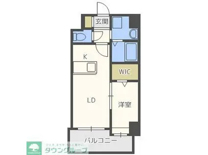 レジデンシャルヒルズアーバンプレイス(1LDK/7階)の間取り写真