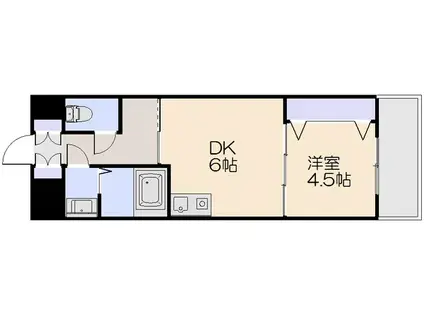 日の里和ビル(1DK/3階)の間取り写真