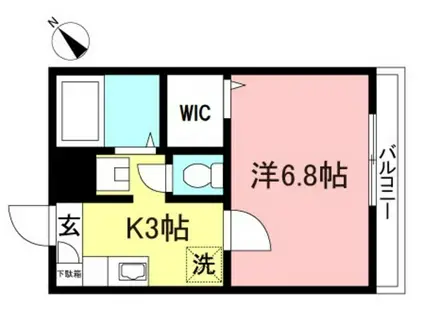 Sハイツ(1K/2階)の間取り写真