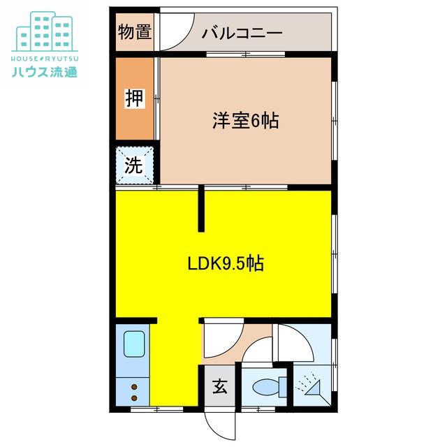 PEACE HOME(1LDK/1階)の間取り写真