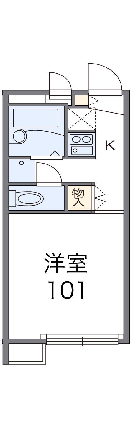 レオパレス高橋(1K/1階)の間取り写真