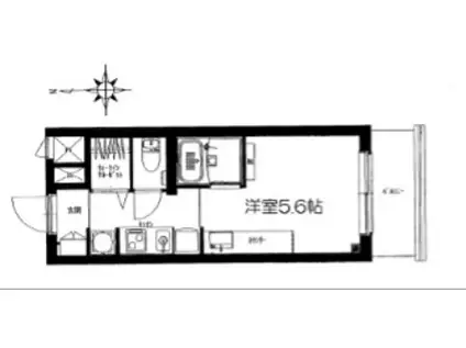 デトムワン西陣III(ワンルーム/2階)の間取り写真