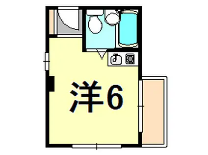 サンパレス21 ベルデ(ワンルーム/4階)の間取り写真