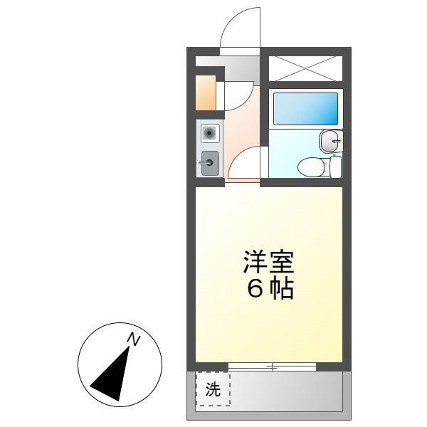 パルティーレ神宮南(1K/1階)の間取り写真