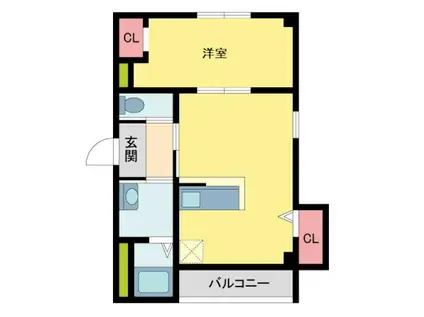 FINE ARK(1LDK/1階)の間取り写真