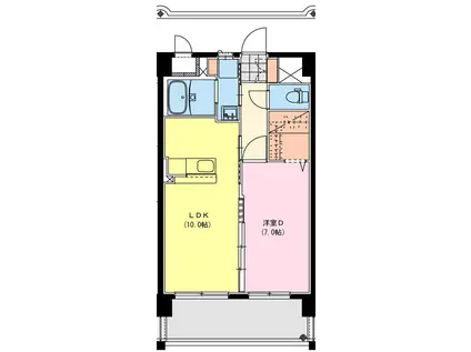 BROOK´S SQUAREIII(1LDK/4階)の間取り写真