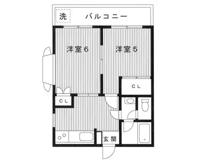 サンガーデンツチダ(2K/4階)の間取り写真