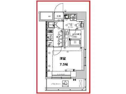 セジョリ駒込西ヶ原(1K/10階)の間取り写真